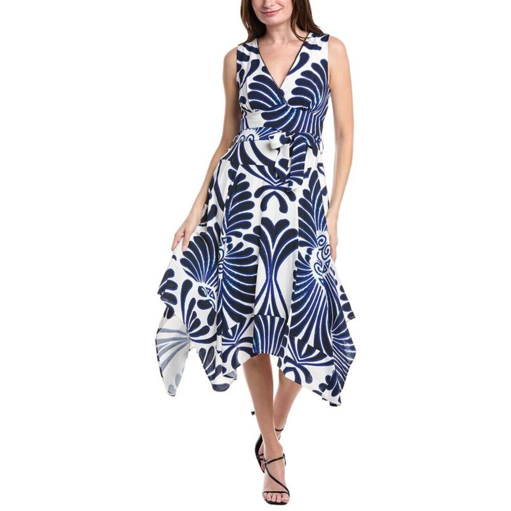 Sam Edelman Womens  High-Low Midi Dress, Navy